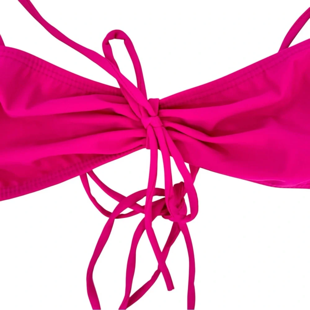 [relisted] NWOT Maryam Nassir Zadeh Rio Pink Fuchsia Bandeau Bikini Swim Top - Picture 7 of 12